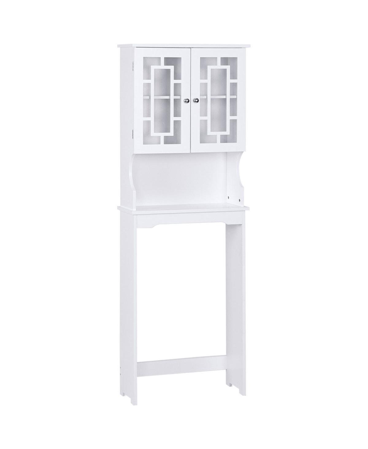 Bathroom Spacesaver Over the Toilet Door Storage Cabinet - White