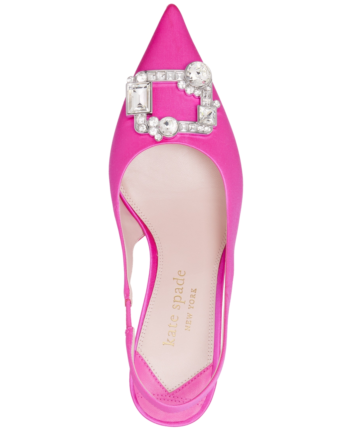 Kate Spade New York Renata Slingback Pointed Toe Kitten Heel Pump In Vivid Snapdragon