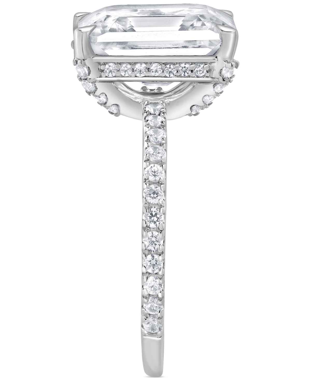 Badgley Mischka Igi Certified Lab Grown Diamond Emerald-cut Engagement Ring (5-1/2 Ct. T.w.) In 14k White, Yellow Or In White Gold