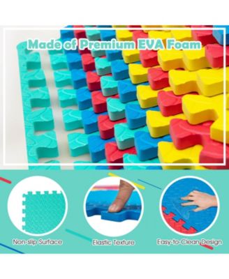 12 Pieces Flooring Mats Interlocking EVA Foam Exercise Mats with Anti-slip Surface