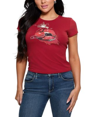 GUESS - Women's Cherry Bomb Graphic Short-Sleeve T-Shirt