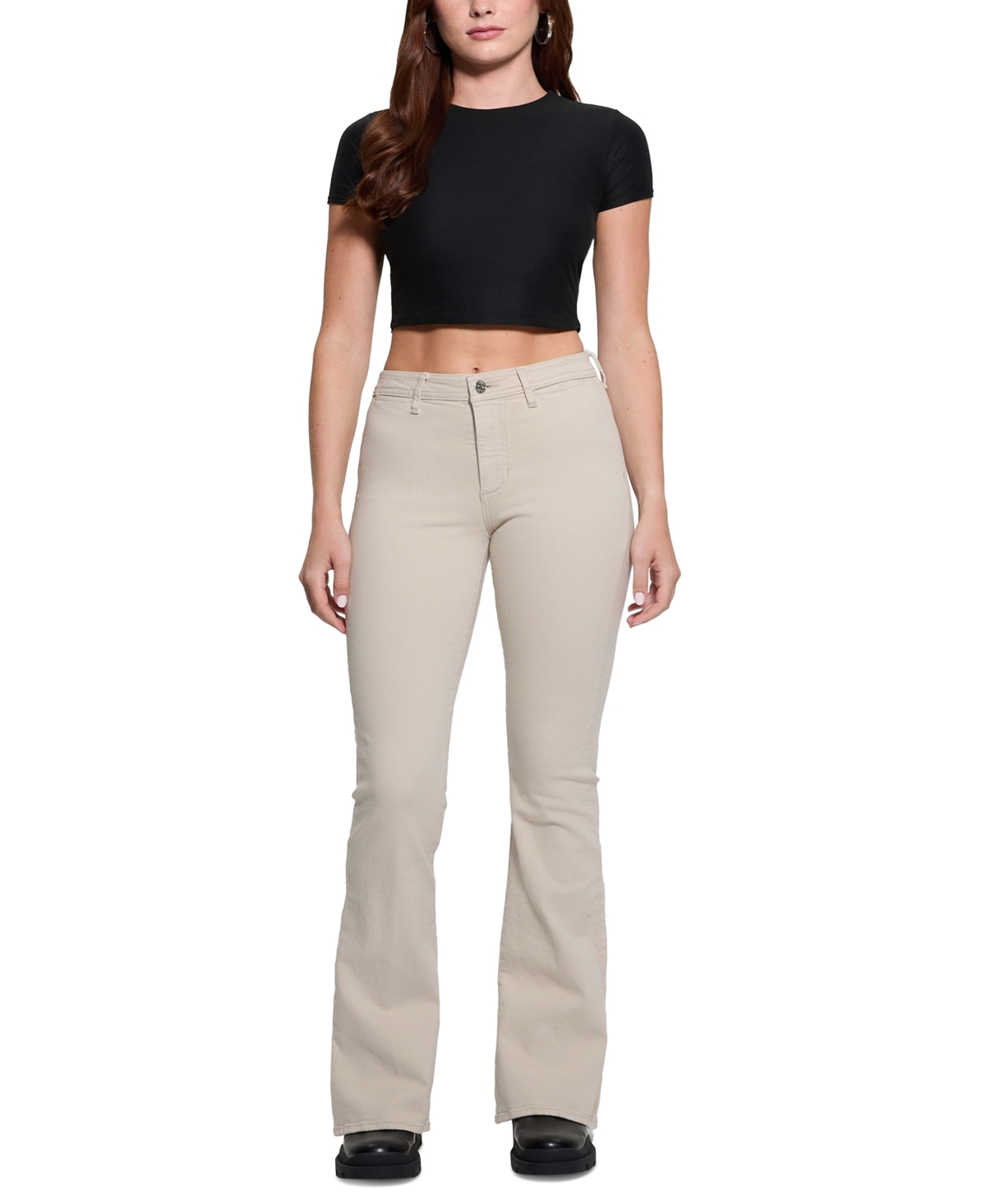 Guess Women's Belle High-Rise Flare-Leg Jeans