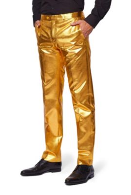 Men's Silver Suit - New Years And Christmas Party Costume - Metallic Shiny Silver - Includes Blazer, Pants and Tie