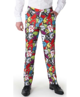 Men's Suit - NYE Fireworks Outfit Slim Fit - Black - Yellow