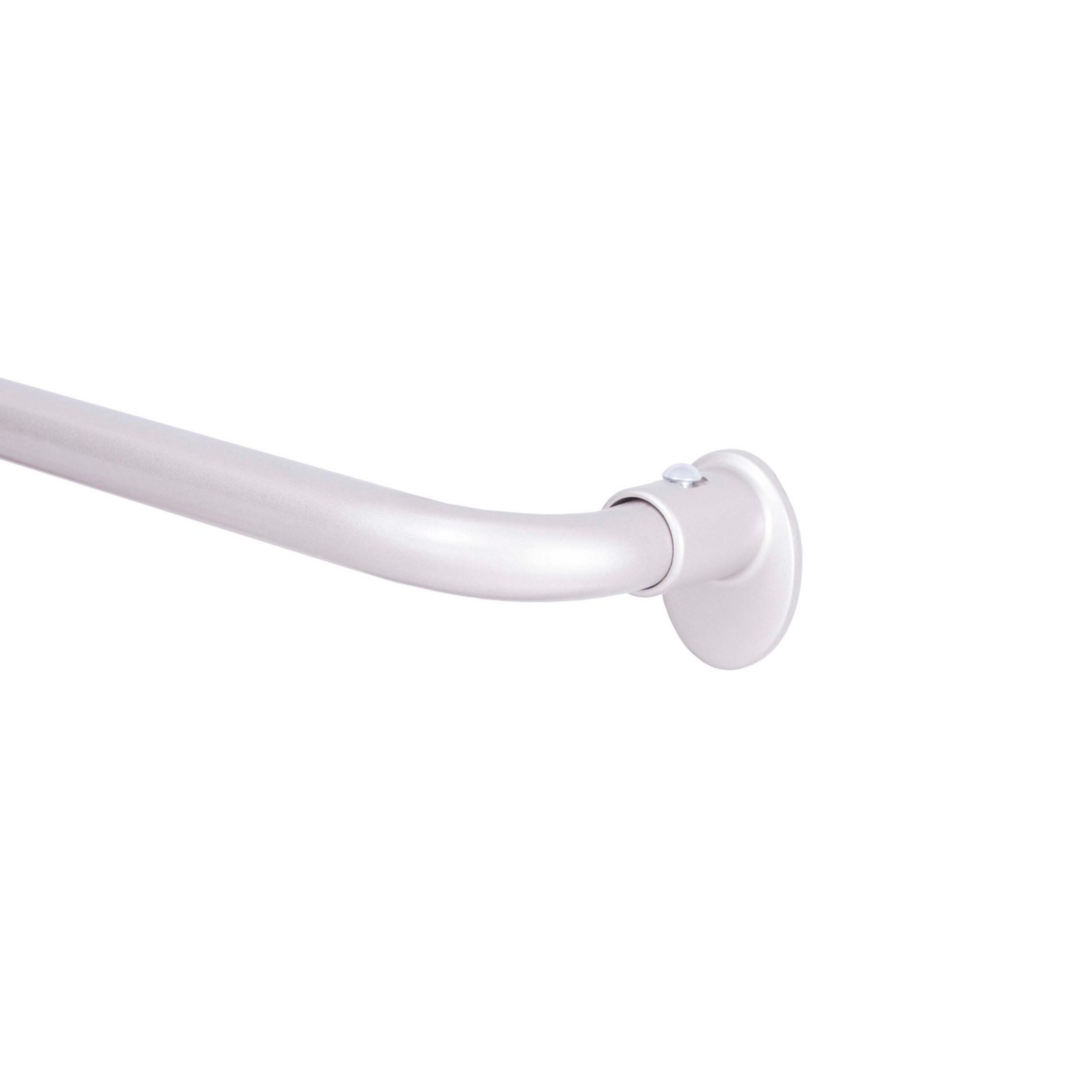 5/8 Inch Wrap Around Room Darkening Curtain Rod for Maximum Privacy and Light Control - Silver