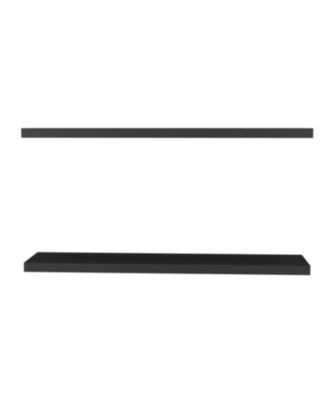 Greer Floating Shelf in Melamine x2, Black