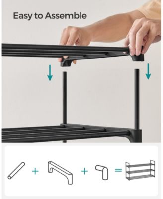 Metal Frame and Fabric Shelves 10-Tier Shoe Rack Organizer