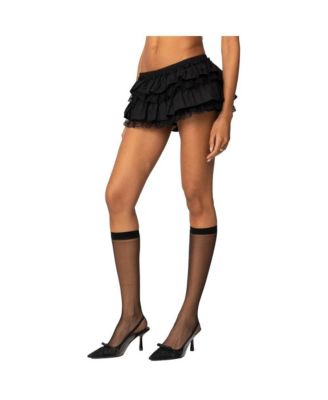 Womens Lacey Ruffled Bloomer Skort