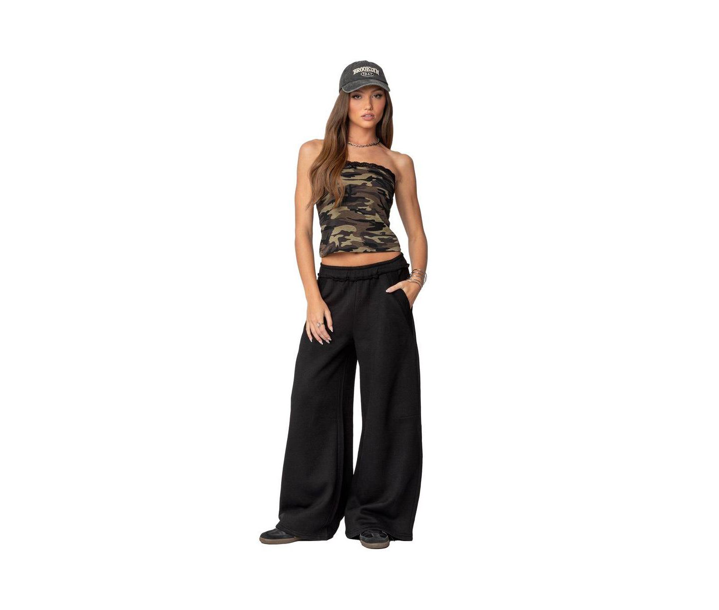 Женские брюки Edikted Kori Oversized Sweatpants, цвет: Чёрный — фото 5