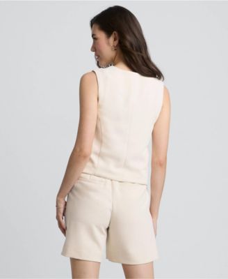 Women's Crepe Button Front Vest