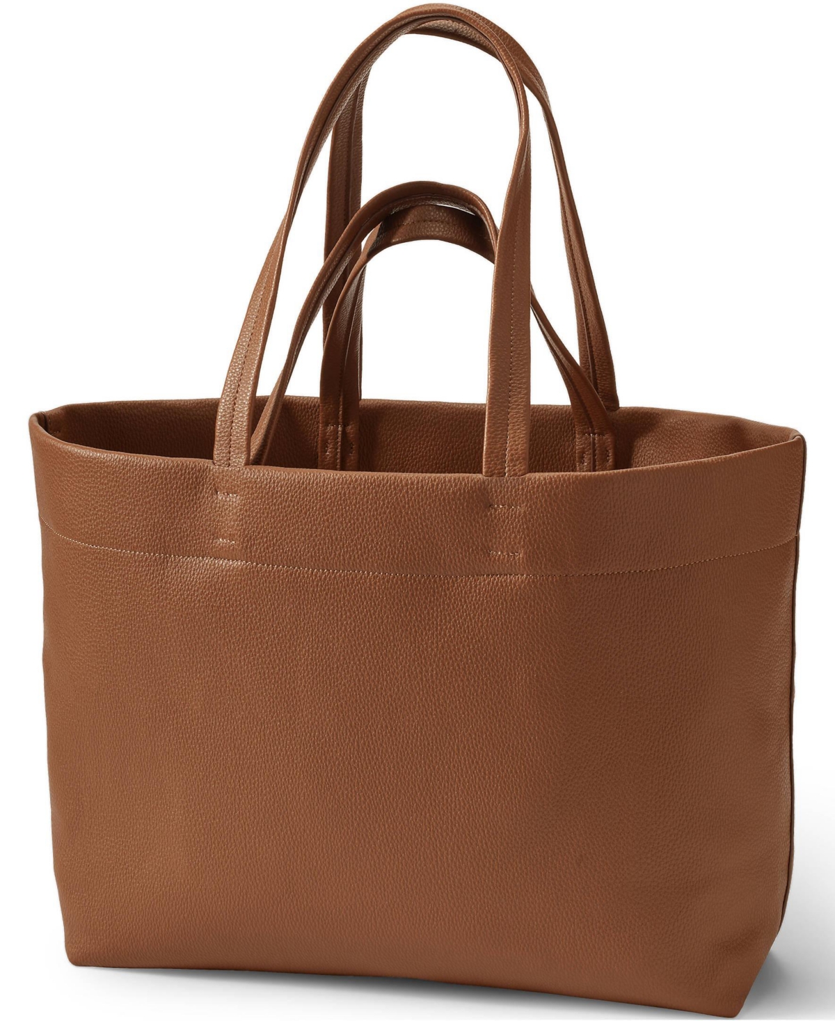 Women's Faux Leather Tote - Black