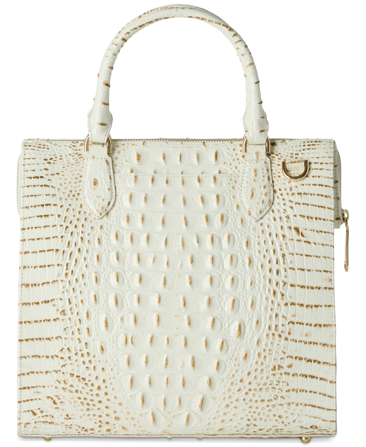 Brahmin CarolineSnowdrift Small Leather Satchel - Snowball