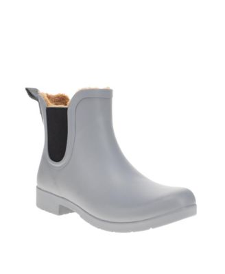 Womens Delridge Faux Fur Chelsea Rain Boot