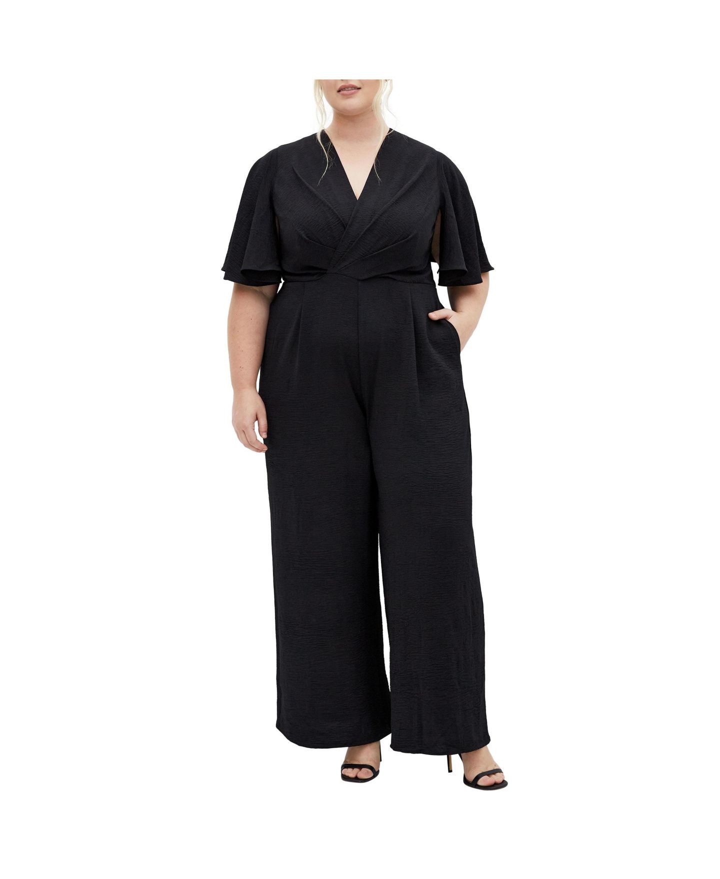 Женский комбинезон CITY CHIC Plus Size Braelynn Jumpsuit, цвет: Чёрный — фото 1