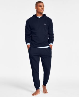 Lacoste Men's Thermal Sleep Waffle Hoodie, Straight-Fit Knit