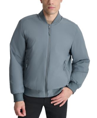 Men's Stretch Zip-Front Zip-Pocket Bomber Jacket