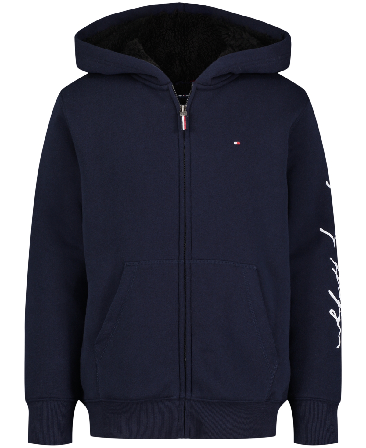Tommy hilfiger oversized teddy hoodie navy sale