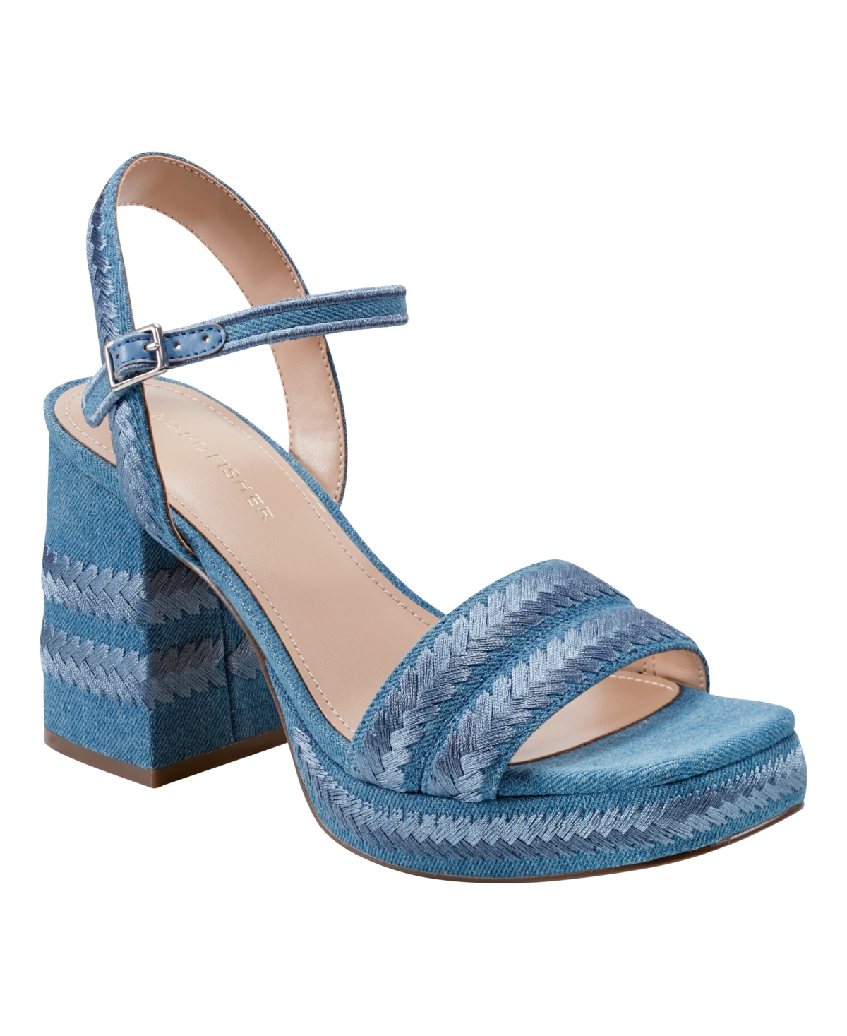 Women's Honnia Square Toe Dress Sandals - Blue Denim