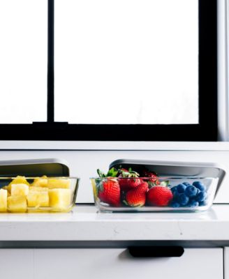 8-Piece 6.5 Cup Rectangular Food Storage and Meal Prep Container Set