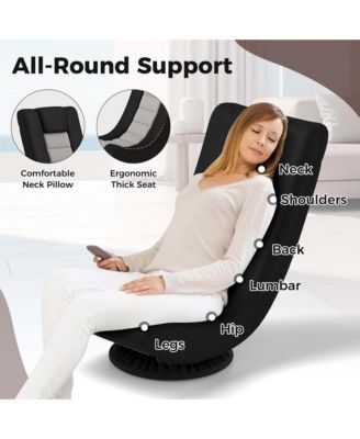 360° Swivel Gaming Chair 4 Position Adjustable Folding Floor Sofa Indoor