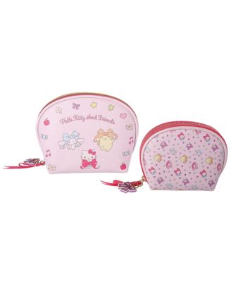 Sanrio Friends Large and Small Dome Cosemtic Travel Bag Set
