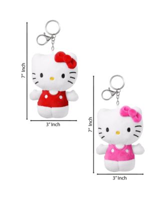 Sanrio Red and Pink Plush Keychain Travel Giftable Set