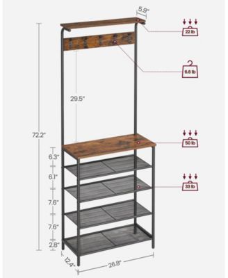 5 Tier Coat Rack and Shoe Storage