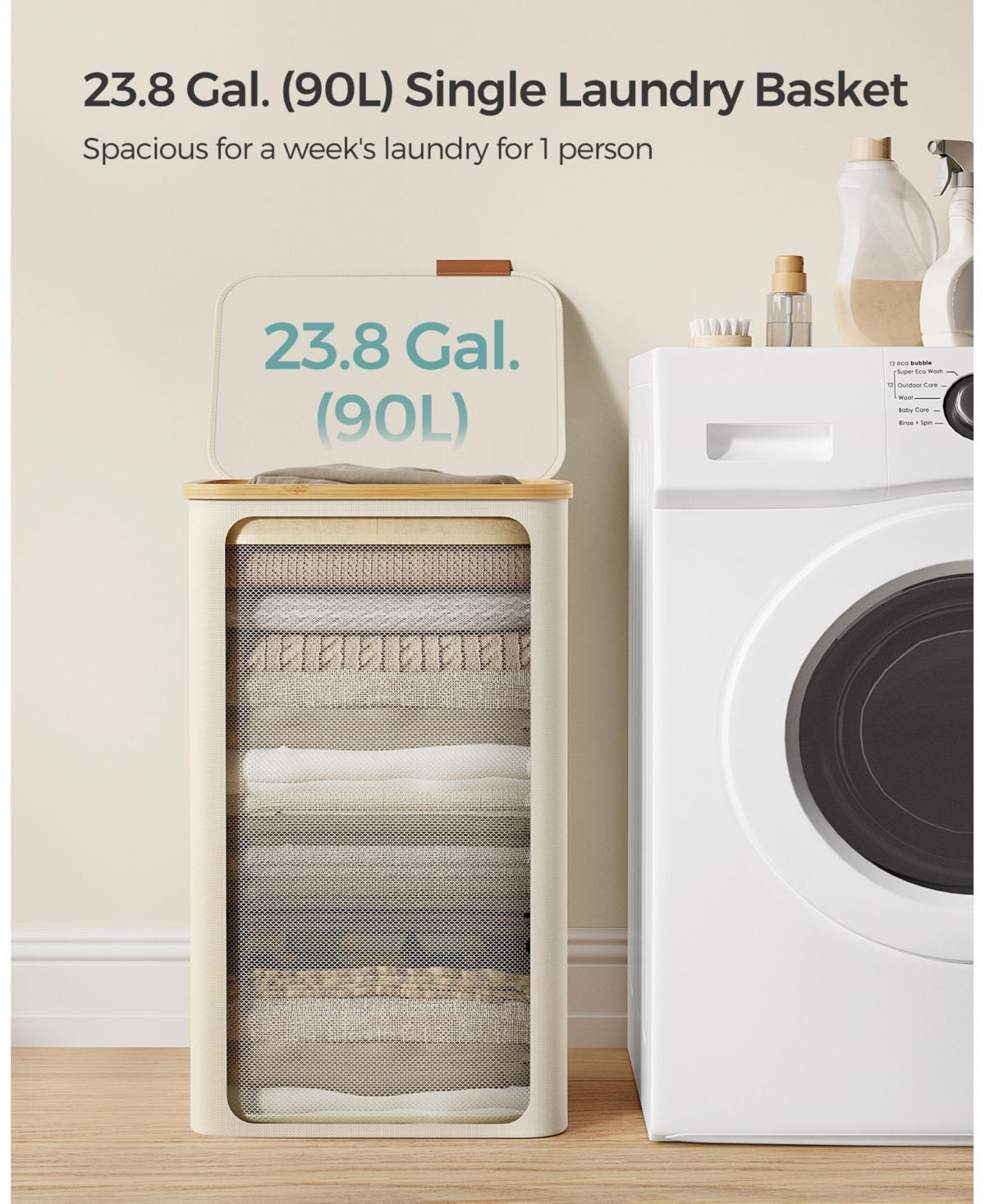 Songmics Home Laundry Hamper with Lid