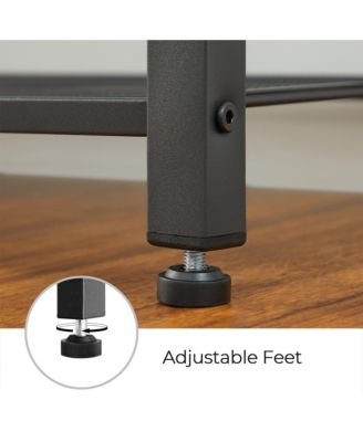 Industrial Style Coat Rack with Shoe Storage, 3-Tier Storage Shelf for Entryway, Greige