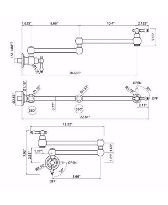 Folding Pot Filler Faucet Wall Mount for Space-Saving Convenience in the Kitchen