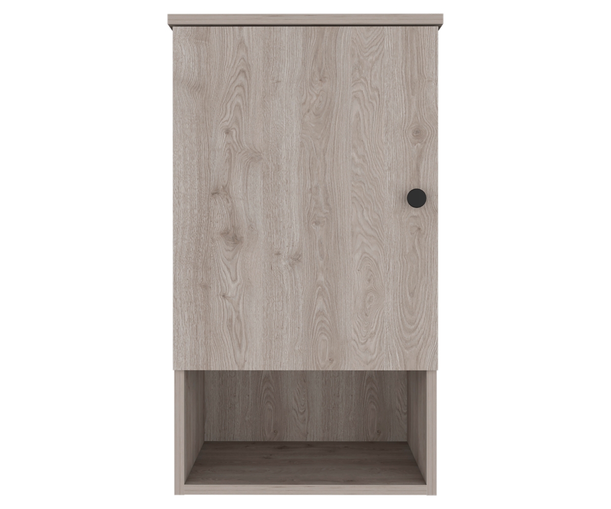 Depot E-Shop Arya Medicine Single Door Cabinet, One Shelf, Two Interior Shelves, Light- Gray