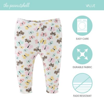 Baby Girls Pants, 5-Pack, Butterfly Kisses