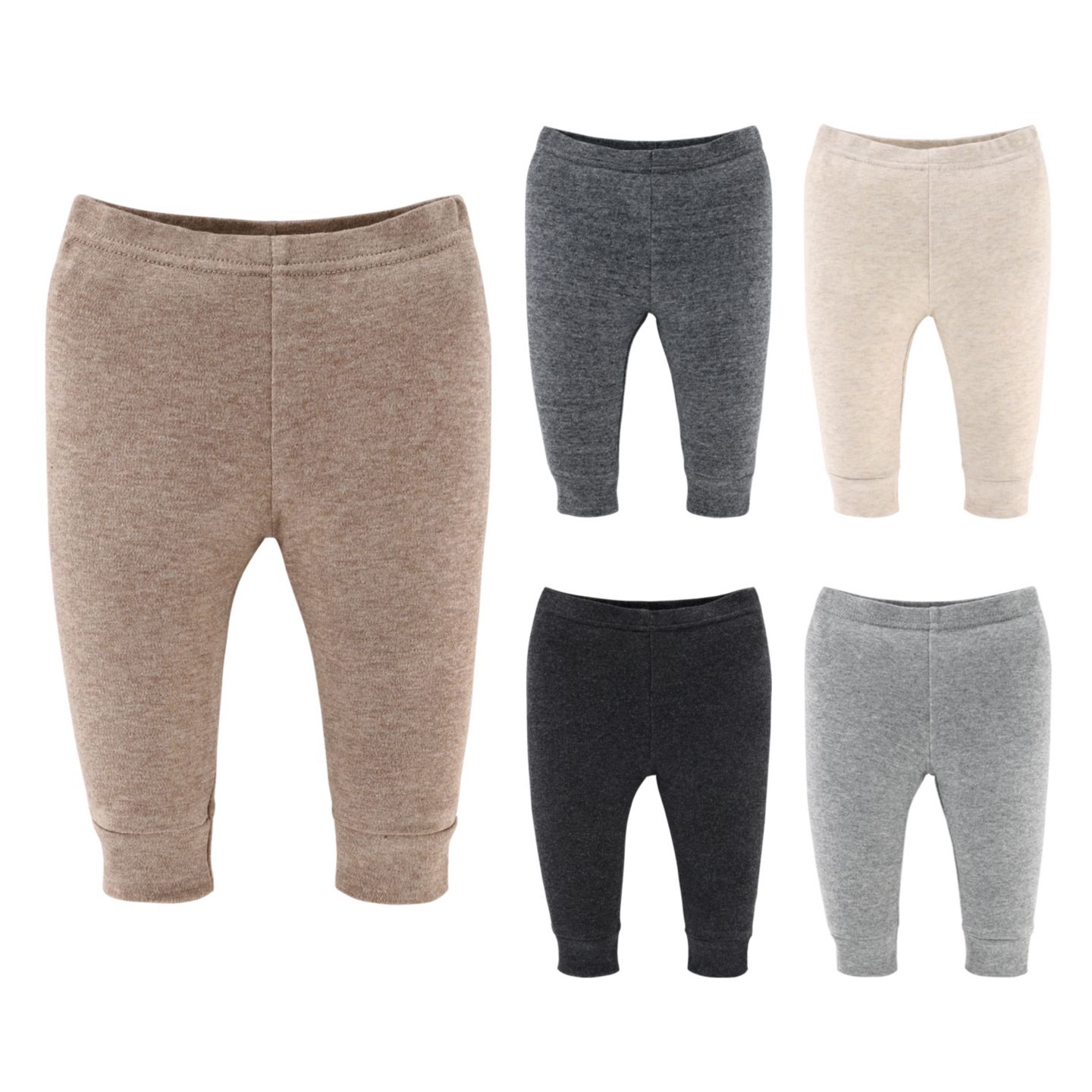 Брюки The Peanutshell Pants, 5-Pack, Earthy Neutrals для мальчиков-малышей, цвет: Серый / Овсяный — фото 1