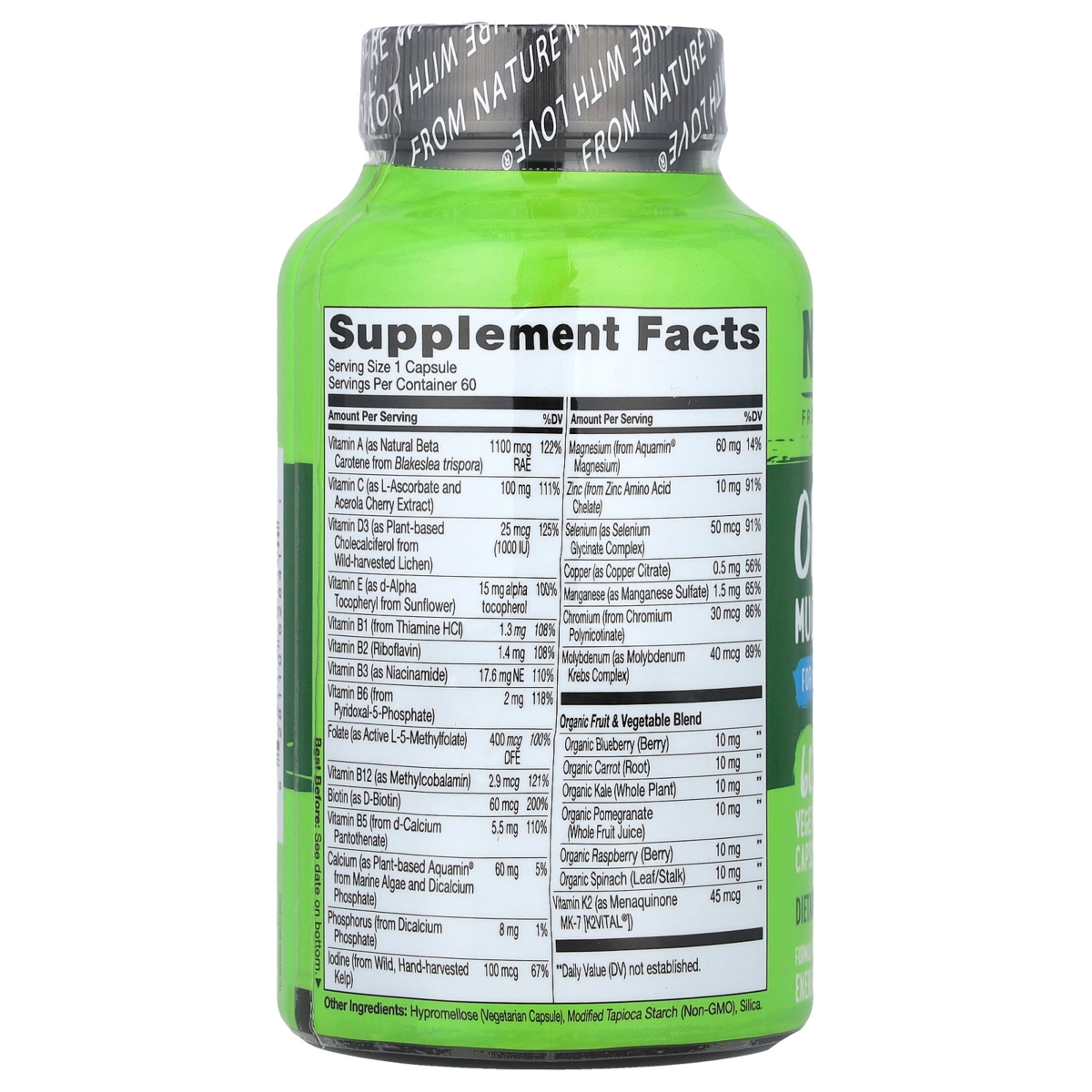 Naturelo One Daily Multivitamin For Men 50+ - Vegetarian Capsules