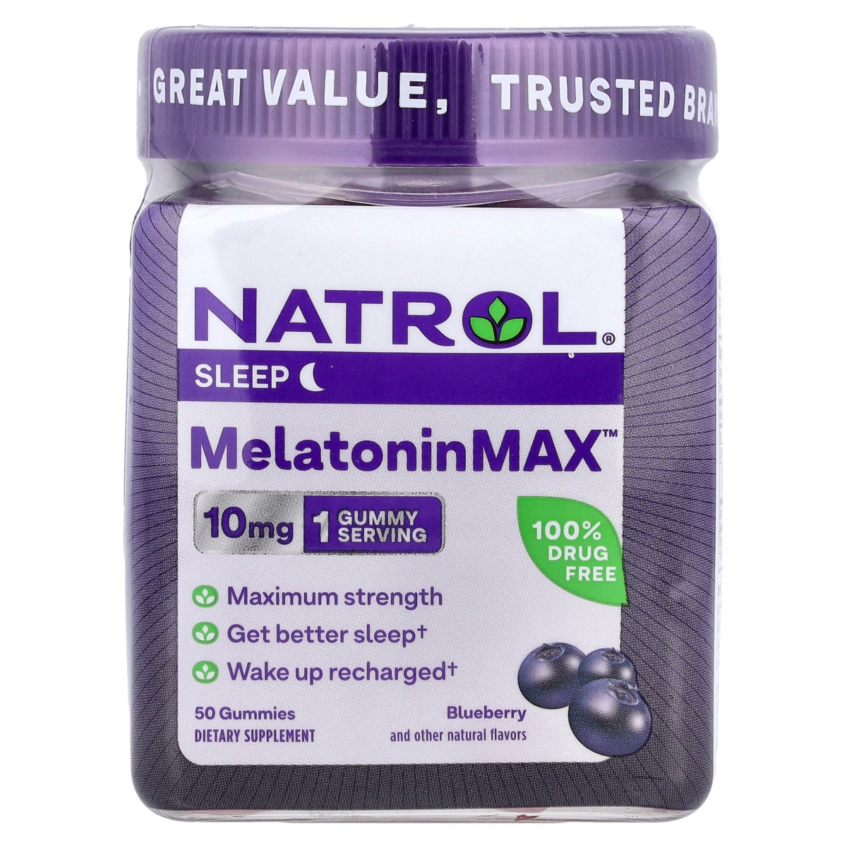 MelatoninMax Sleep Aid Gummy, 10mg per Gummy, Maximum Strength for Better Sleep, 10mg,