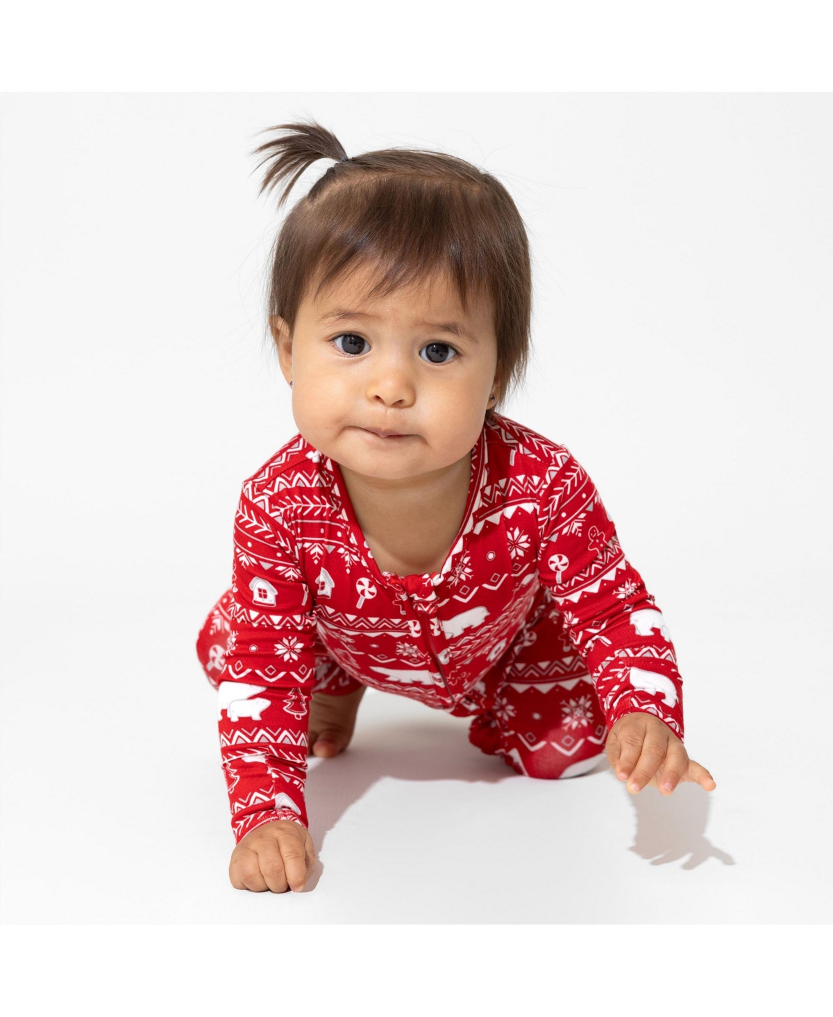 BELLABU BEAR BABY UNISEX BABY POLAR ISLE RED CONVERTIBLE FOOTIE 