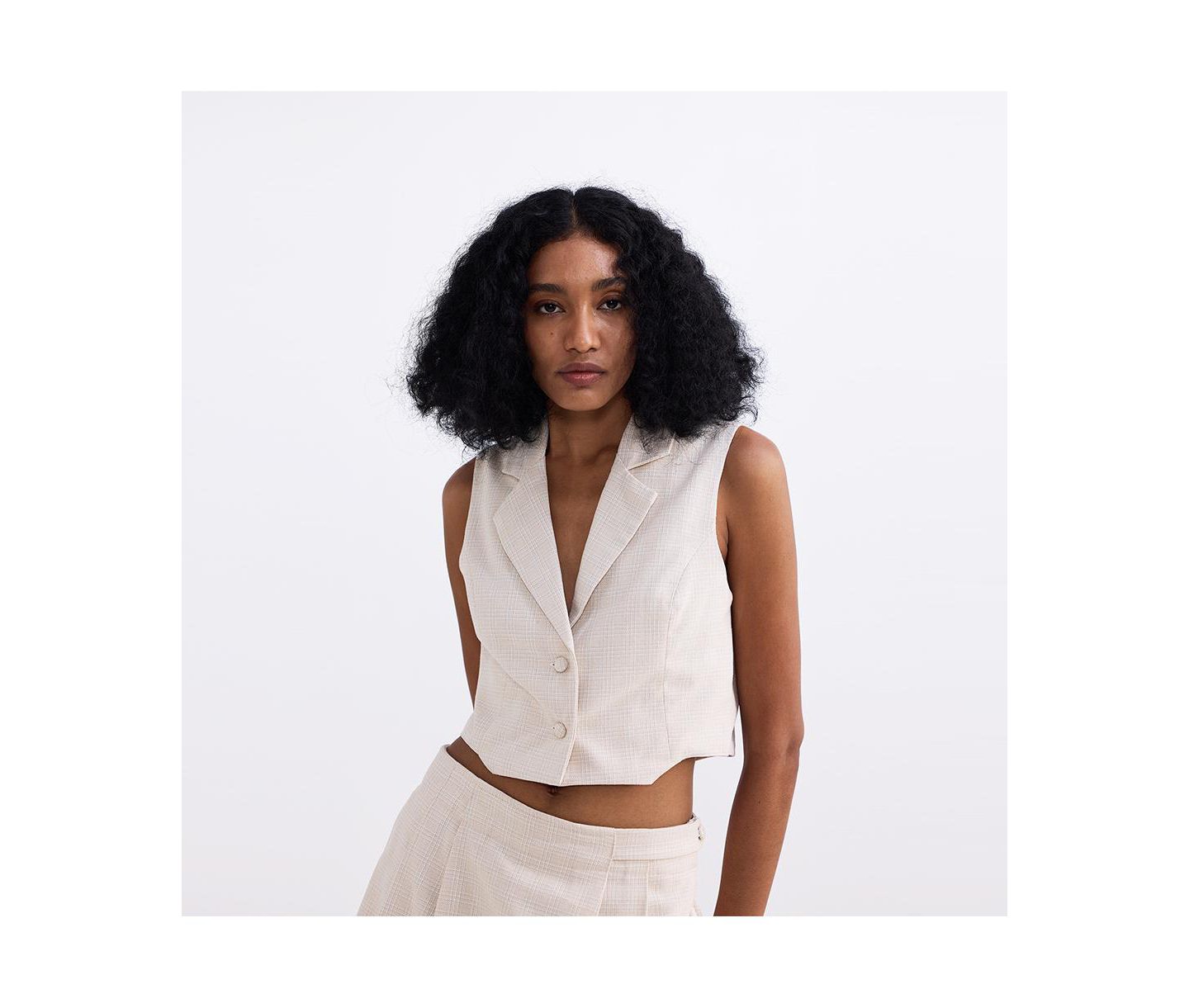 Женский жилет Reistor Cropped Cotton Tweed, цвет: Каштановый — фото 3