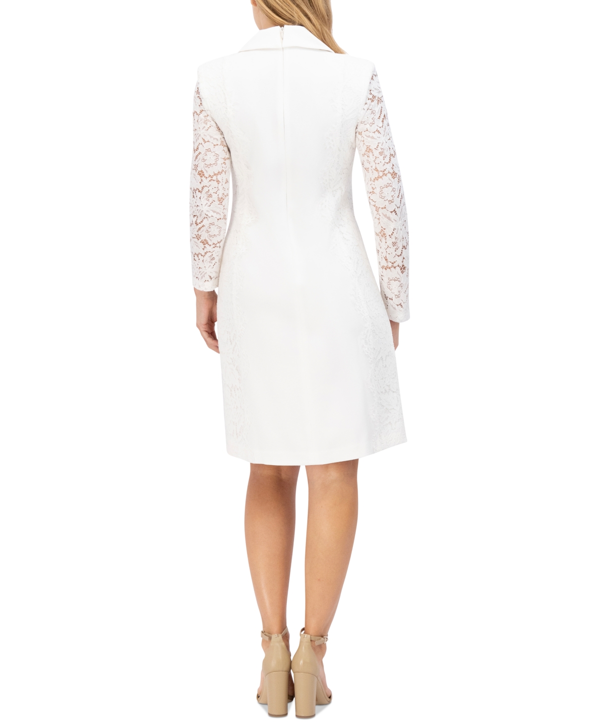 Vince Camuto Women's Signature Stretch Lace Tuxedo Dress