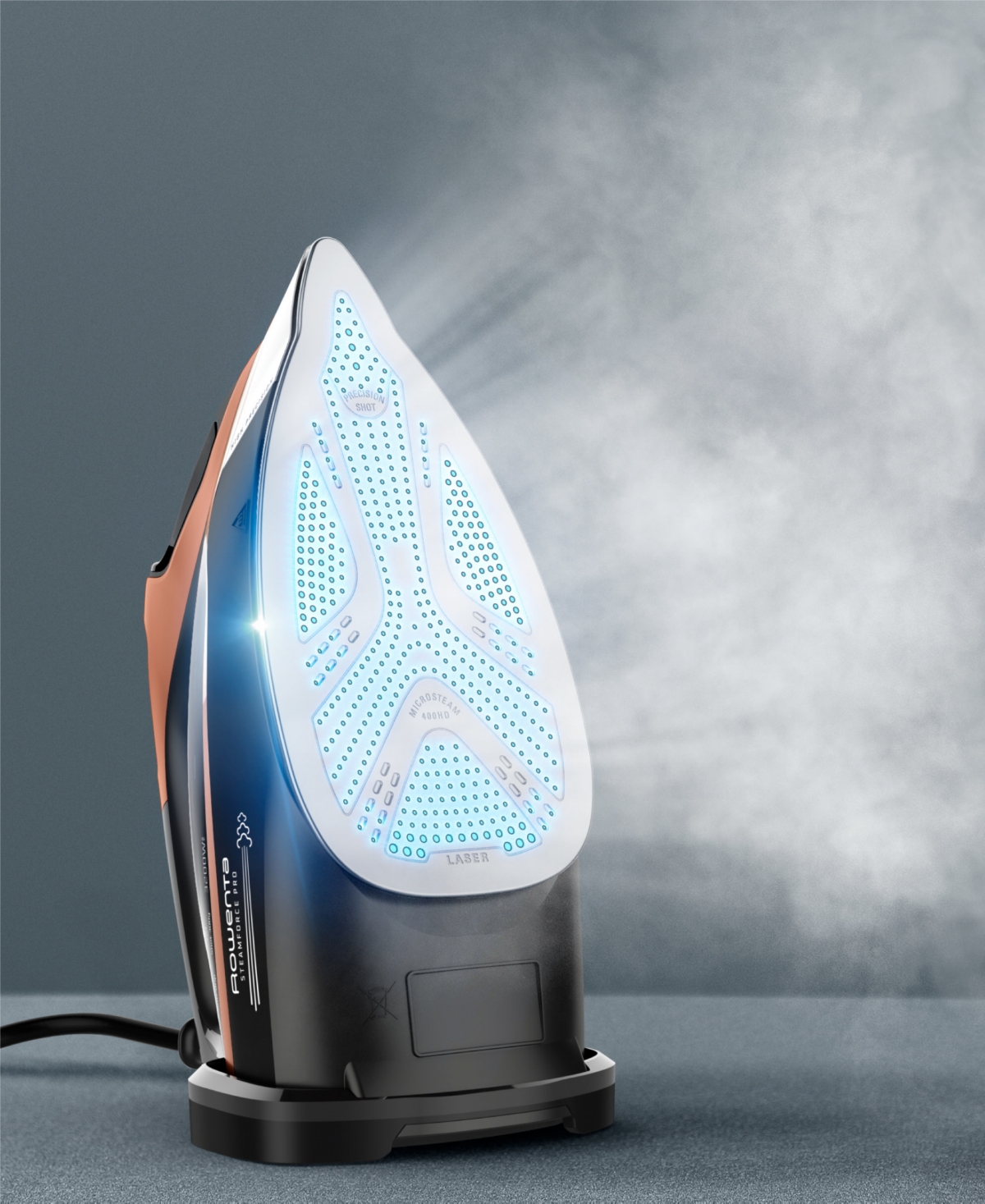 Rowenta Steamforce Pro 1850-watt Smart Steam Iron In Black  Copper