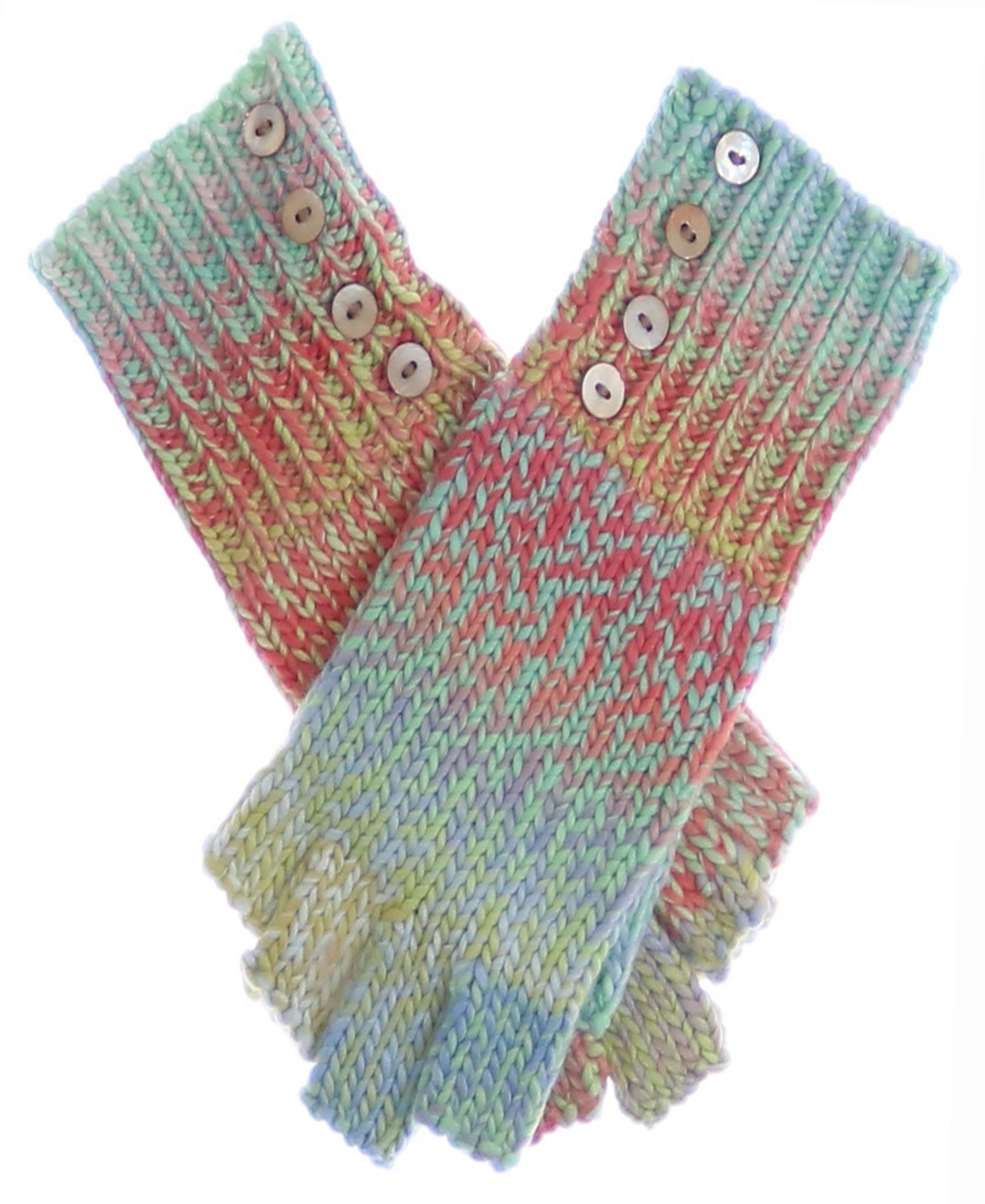 Fraas Space Dye Fingerless Pop Top Gloves