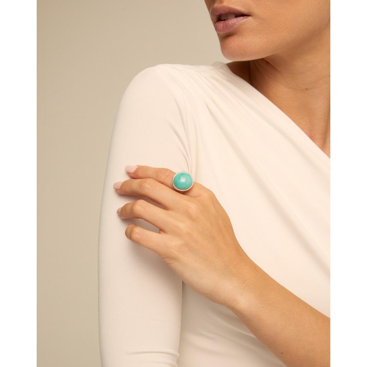 Unode50 Flashy Silver Muran Glass Ring In Metallic