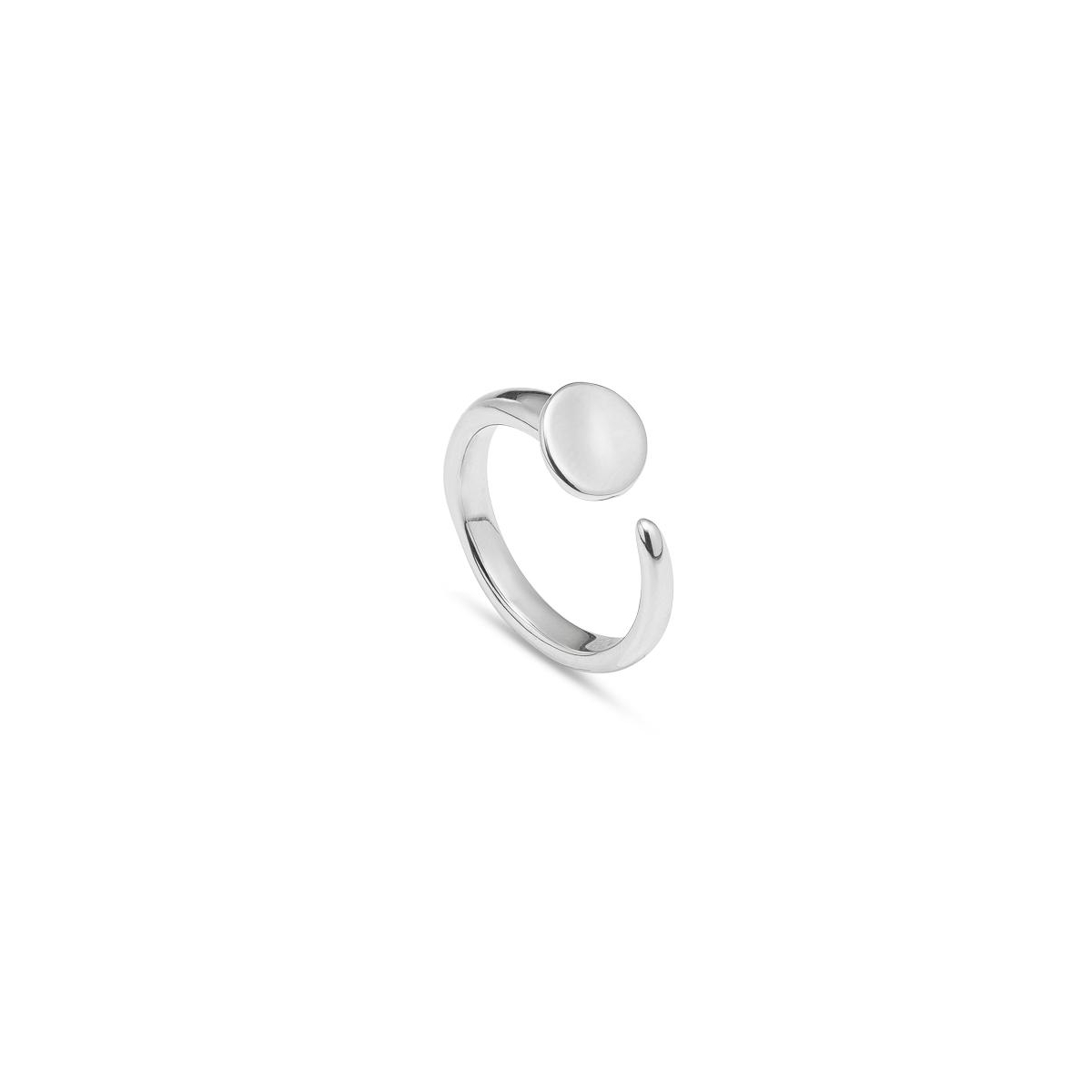 Unode50 Twisted Nail Form Metal Alloy Ring In Silver