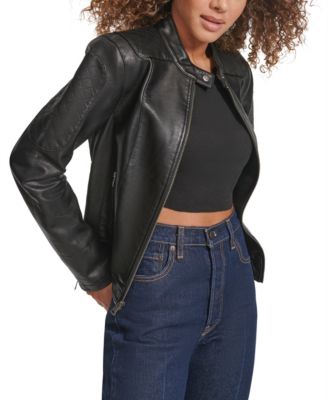 Women's Faux Leather Biker Jacket