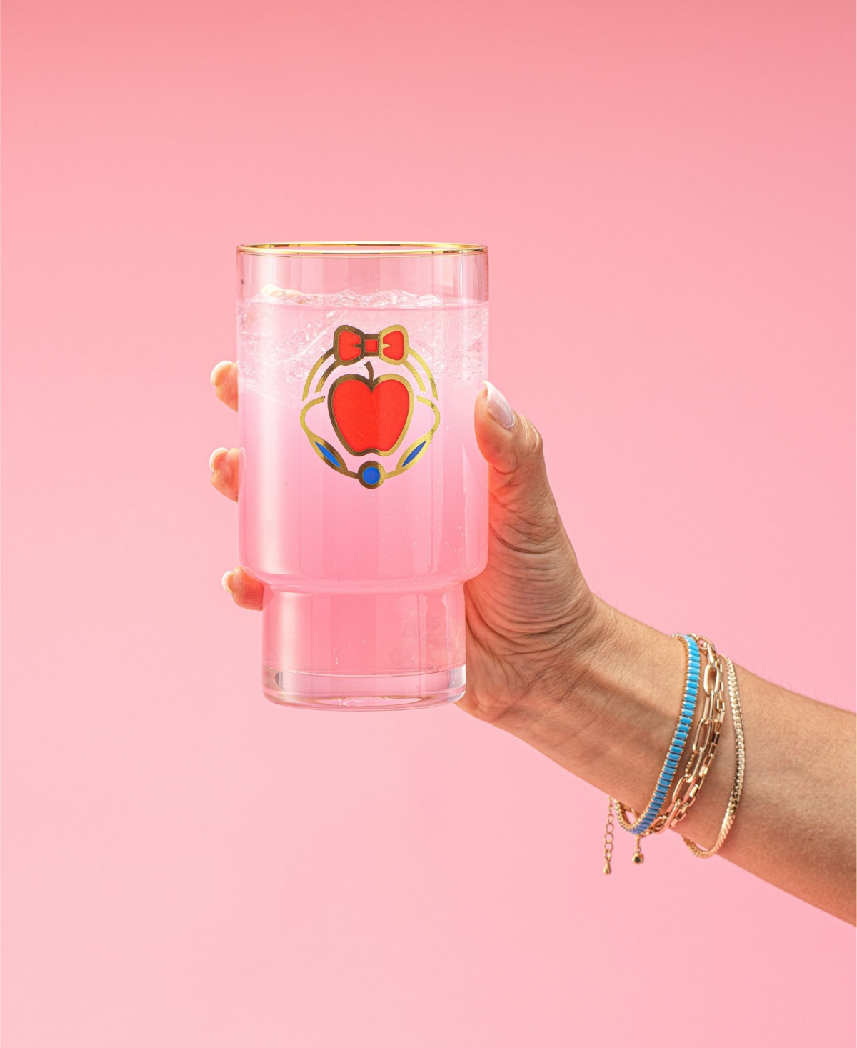 Joyjolt Disney Princess Iconic Tall Drinking Glasses, Set Of 6 In Multi