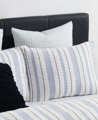 Seersucker Stripe 3 Piece Comforter Set, King