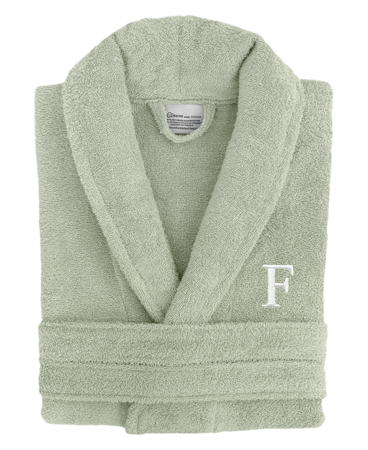 Bookman Font 100% Turkish Cotton Unisex Terry Bathrobe - Green Z