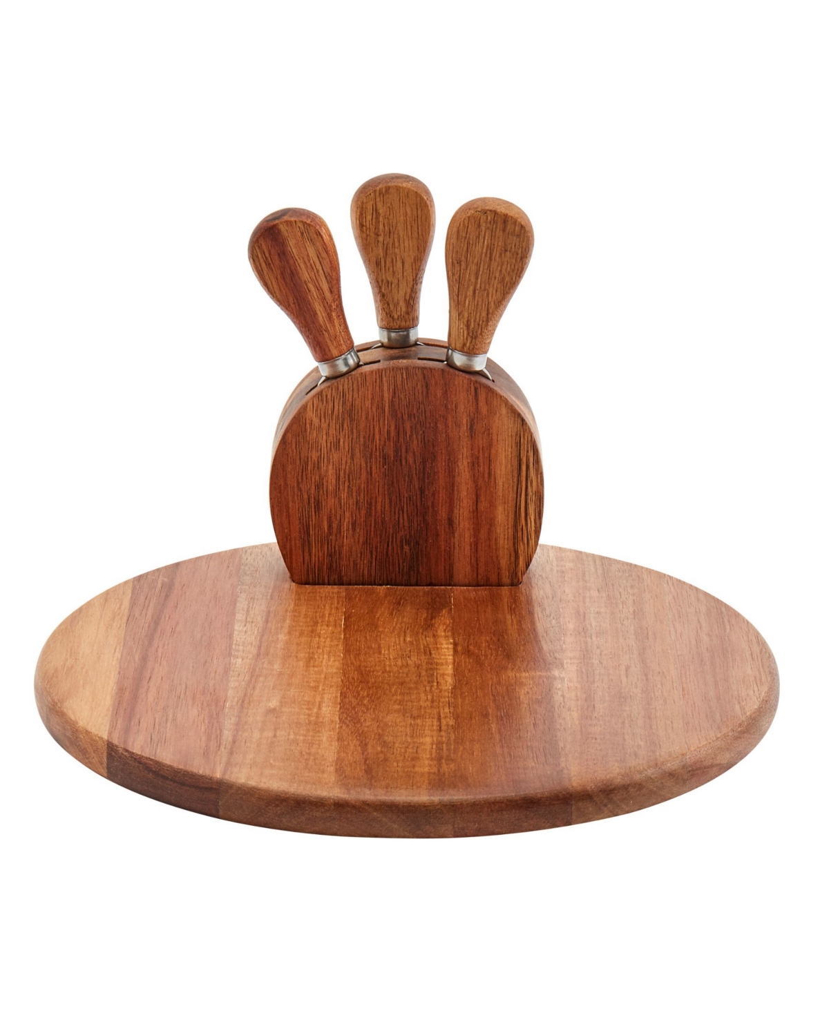 Tabletops Gallery Acacia Round Serving Board 5-piece Set In Wood