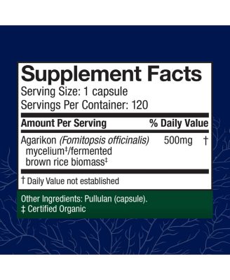 Agarikon Capsules - Immune System Support Supplement - Mushroom Supplement to Aid Immune Functions & Cell Strength - Herbal Dietary Supplement