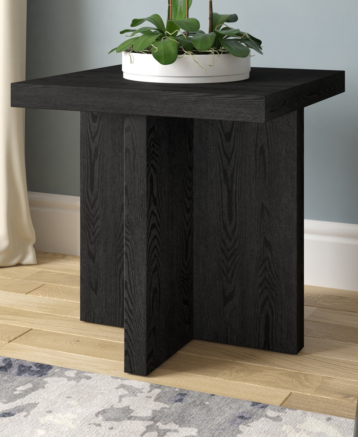 HUDSON & CANAL 22" ELNA WIDE SQUARE SIDE TABLE 