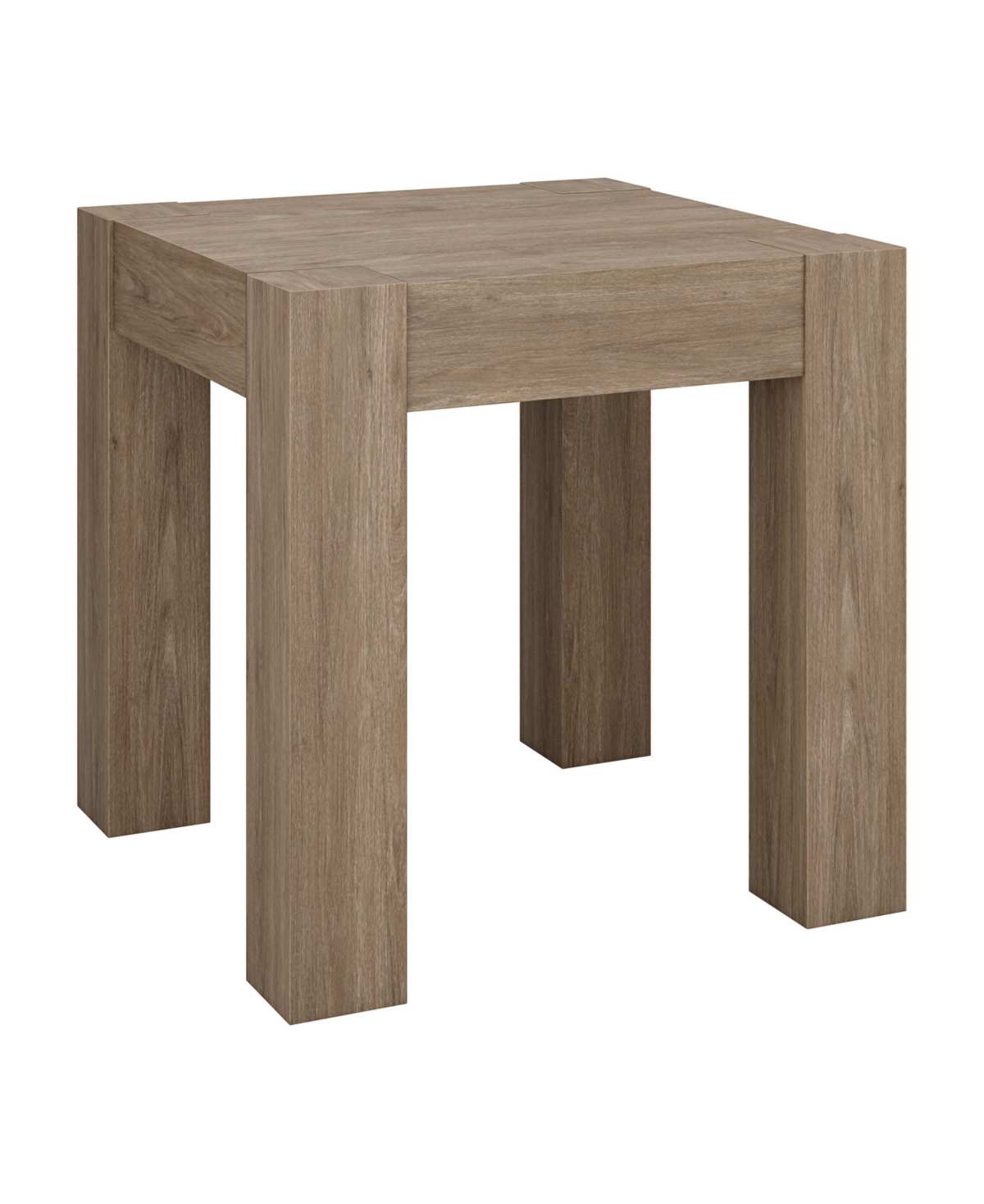 Hudson & Canal 22" Langston Wide Square Side Table In Antiqued Gray Oak